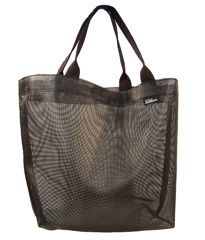 XL black nylon shopper bag